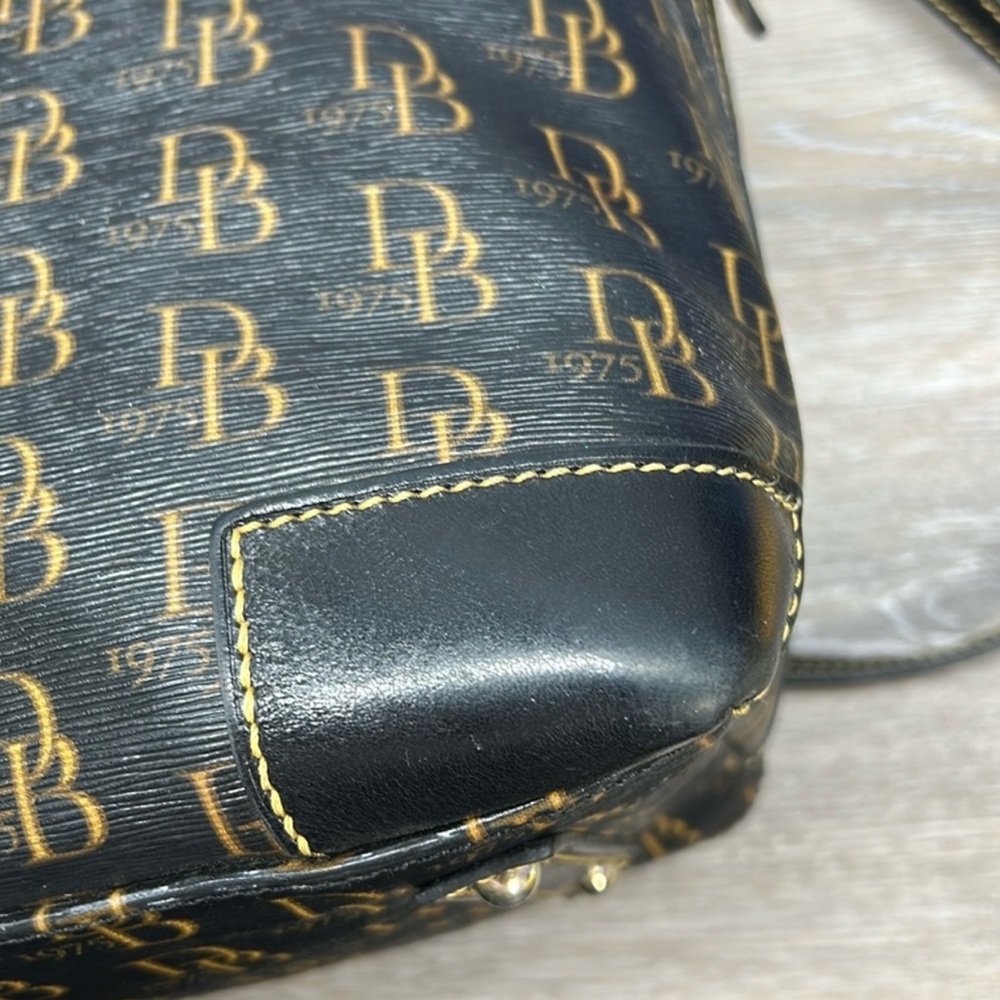 Dooney and Bourke Florentine Vacchetta Black Leather Bag-Very Gently Loved!! - Picture 10 of 12